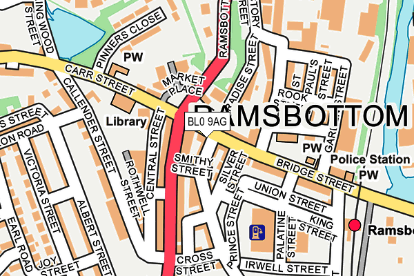 Map of LIFE STORE RAMSBOTTOM LTD at local scale