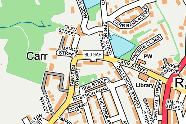 BL0 9AH map - OS OpenMap – Local (Ordnance Survey)