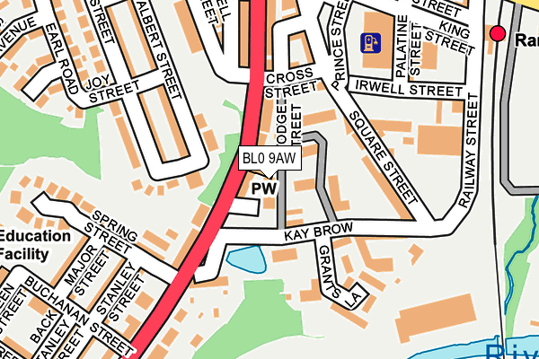 BL0 9AW map - OS OpenMap – Local (Ordnance Survey)
