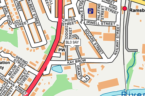 BL0 9AY map - OS OpenMap – Local (Ordnance Survey)