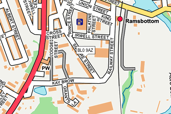 Map of THE TRIANGLE MANAGEMENT COMPANY (RAMSBOTTOM) LIMITED at local scale