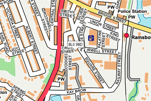 BL0 9BD map - OS OpenMap – Local (Ordnance Survey)