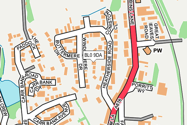 BL0 9DA map - OS OpenMap – Local (Ordnance Survey)