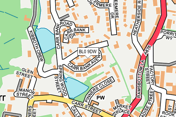 BL0 9DW map - OS OpenMap – Local (Ordnance Survey)