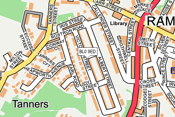 BL0 9ED map - OS OpenMap – Local (Ordnance Survey)