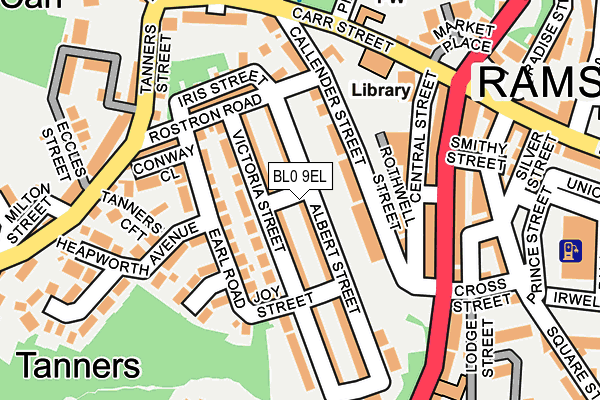 BL0 9EL map - OS OpenMap – Local (Ordnance Survey)