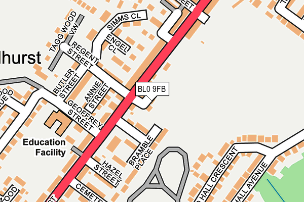 BL0 9FB map - OS OpenMap – Local (Ordnance Survey)