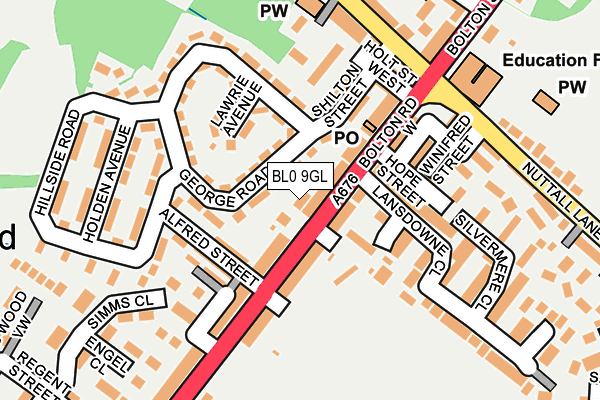BL0 9GL map - OS OpenMap – Local (Ordnance Survey)