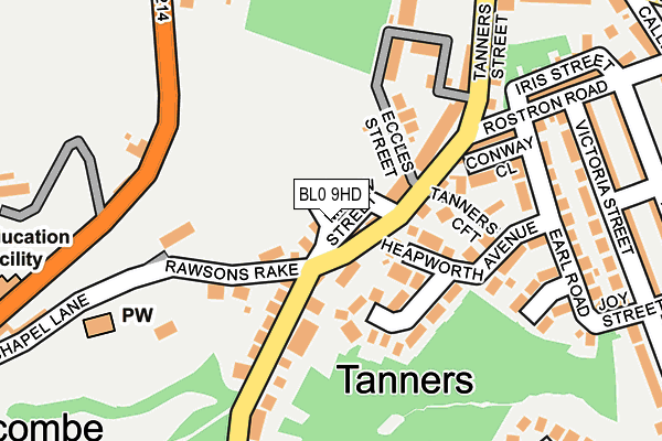 BL0 9HD map - OS OpenMap – Local (Ordnance Survey)