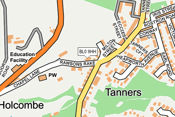 Map of TOWER RENTAL PROPERTIES LTD at local scale