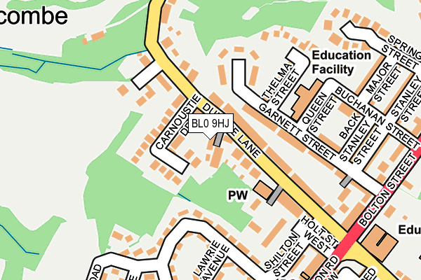 BL0 9HJ map - OS OpenMap – Local (Ordnance Survey)