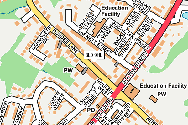 BL0 9HL map - OS OpenMap – Local (Ordnance Survey)