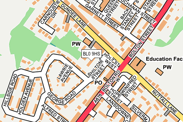 BL0 9HS map - OS OpenMap – Local (Ordnance Survey)