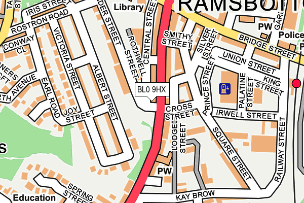 Map of LACY DAYS OF RAMSBOTTOM LIMITED at local scale