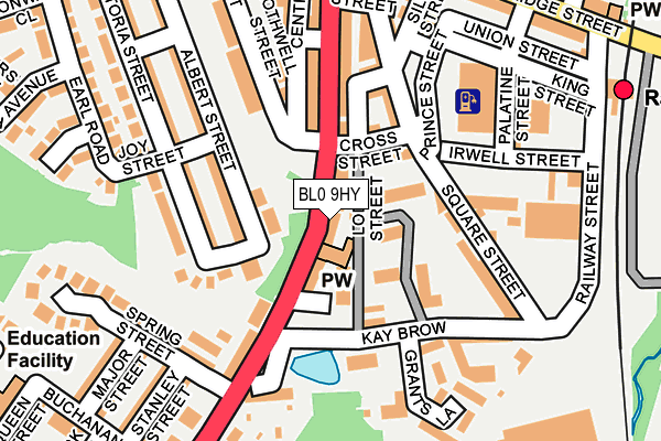 BL0 9HY map - OS OpenMap – Local (Ordnance Survey)