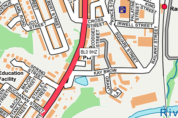 BL0 9HZ map - OS OpenMap – Local (Ordnance Survey)