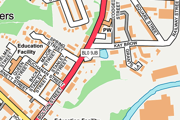 BL0 9JB map - OS OpenMap – Local (Ordnance Survey)