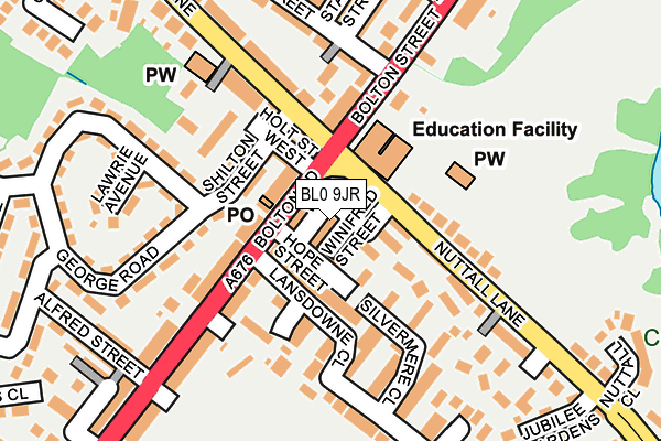 BL0 9JR map - OS OpenMap – Local (Ordnance Survey)