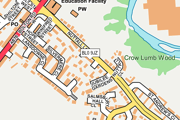BL0 9JZ map - OS OpenMap – Local (Ordnance Survey)