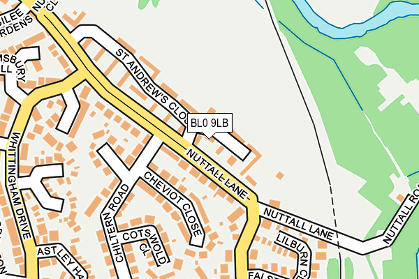 BL0 9LB map - OS OpenMap – Local (Ordnance Survey)