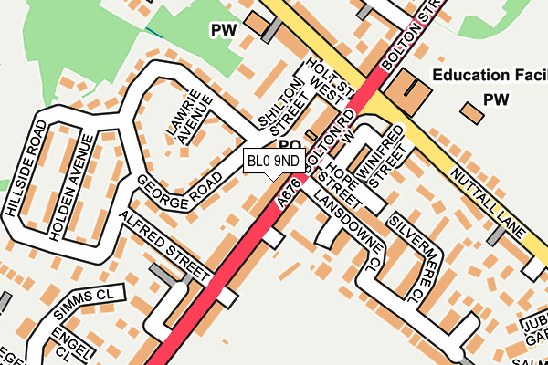 BL0 9ND map - OS OpenMap – Local (Ordnance Survey)