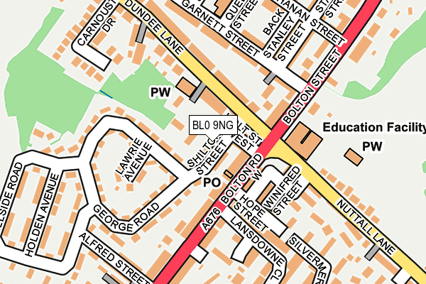 BL0 9NG map - OS OpenMap – Local (Ordnance Survey)