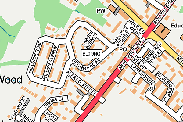 BL0 9NQ map - OS OpenMap – Local (Ordnance Survey)