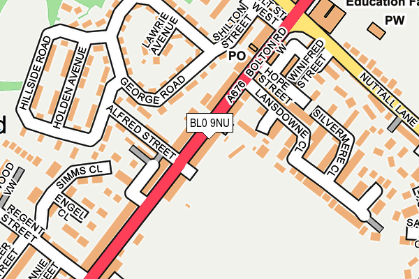 BL0 9NU map - OS OpenMap – Local (Ordnance Survey)