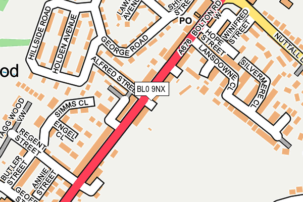 BL0 9NX map - OS OpenMap – Local (Ordnance Survey)