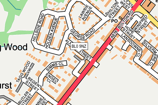 BL0 9NZ map - OS OpenMap – Local (Ordnance Survey)