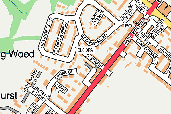 BL0 9PA map - OS OpenMap – Local (Ordnance Survey)