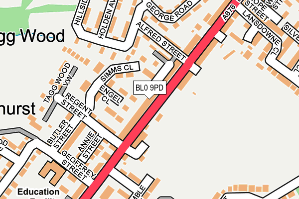 BL0 9PD map - OS OpenMap – Local (Ordnance Survey)