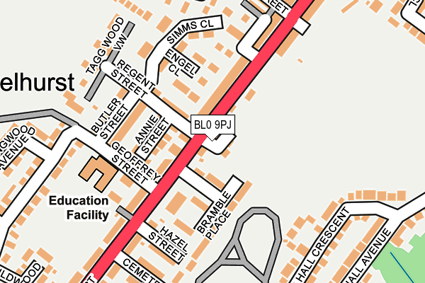 BL0 9PJ map - OS OpenMap – Local (Ordnance Survey)