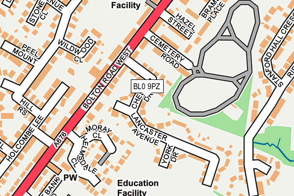 BL0 9PZ map - OS OpenMap – Local (Ordnance Survey)