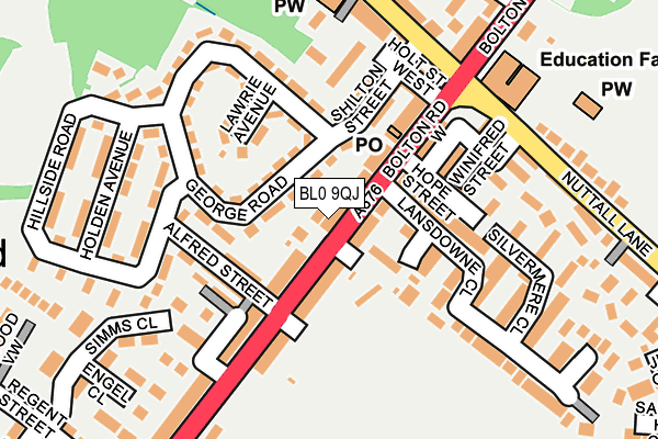 BL0 9QJ map - OS OpenMap – Local (Ordnance Survey)