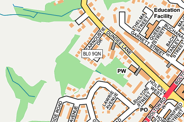 BL0 9QN map - OS OpenMap – Local (Ordnance Survey)