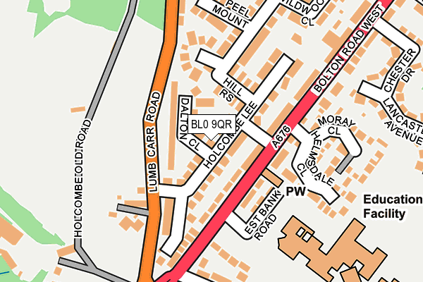 BL0 9QR map - OS OpenMap – Local (Ordnance Survey)