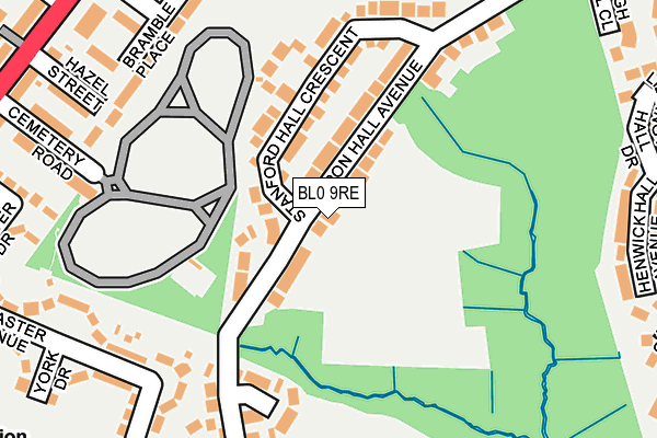BL0 9RE map - OS OpenMap – Local (Ordnance Survey)
