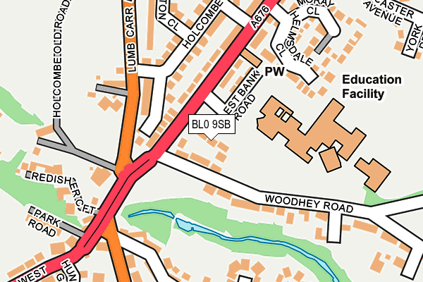 BL0 9SB map - OS OpenMap – Local (Ordnance Survey)