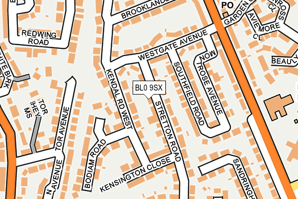 BL0 9SX map - OS OpenMap – Local (Ordnance Survey)