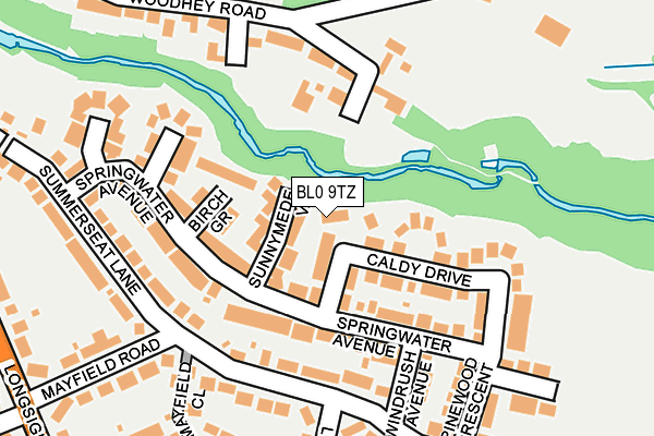 BL0 9TZ map - OS OpenMap – Local (Ordnance Survey)