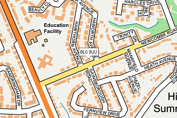BL0 9UU map - OS OpenMap – Local (Ordnance Survey)