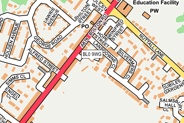 BL0 9WG map - OS OpenMap – Local (Ordnance Survey)