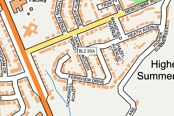 BL0 9XA map - OS OpenMap – Local (Ordnance Survey)