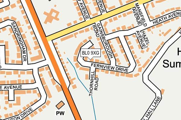 BL0 9XG map - OS OpenMap – Local (Ordnance Survey)
