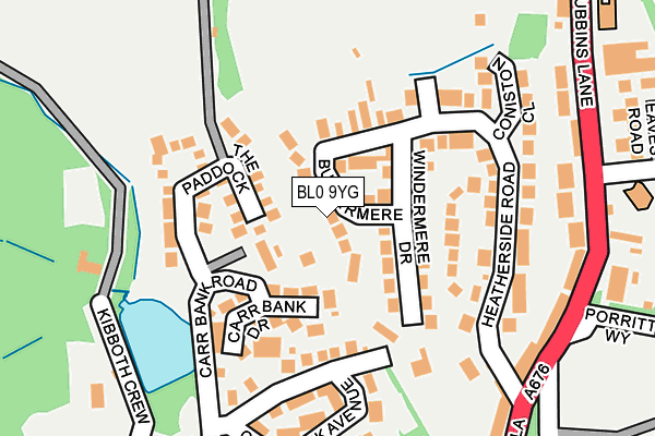BL0 9YG map - OS OpenMap – Local (Ordnance Survey)