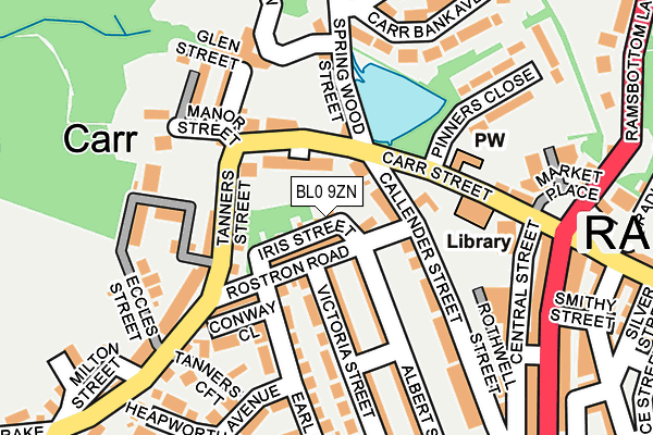 BL0 9ZN map - OS OpenMap – Local (Ordnance Survey)