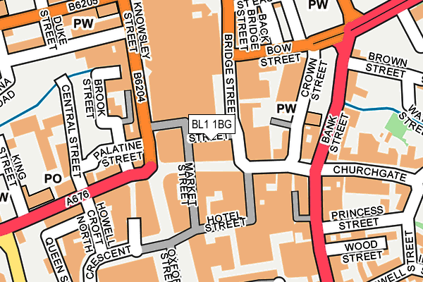 BL1 1BG map - OS OpenMap – Local (Ordnance Survey)