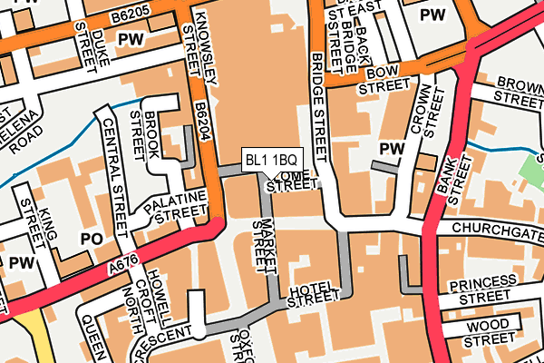 BL1 1BQ map - OS OpenMap – Local (Ordnance Survey)