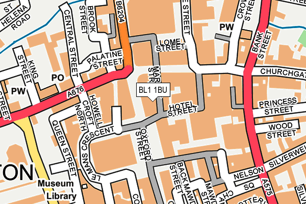 BL1 1BU map - OS OpenMap – Local (Ordnance Survey)